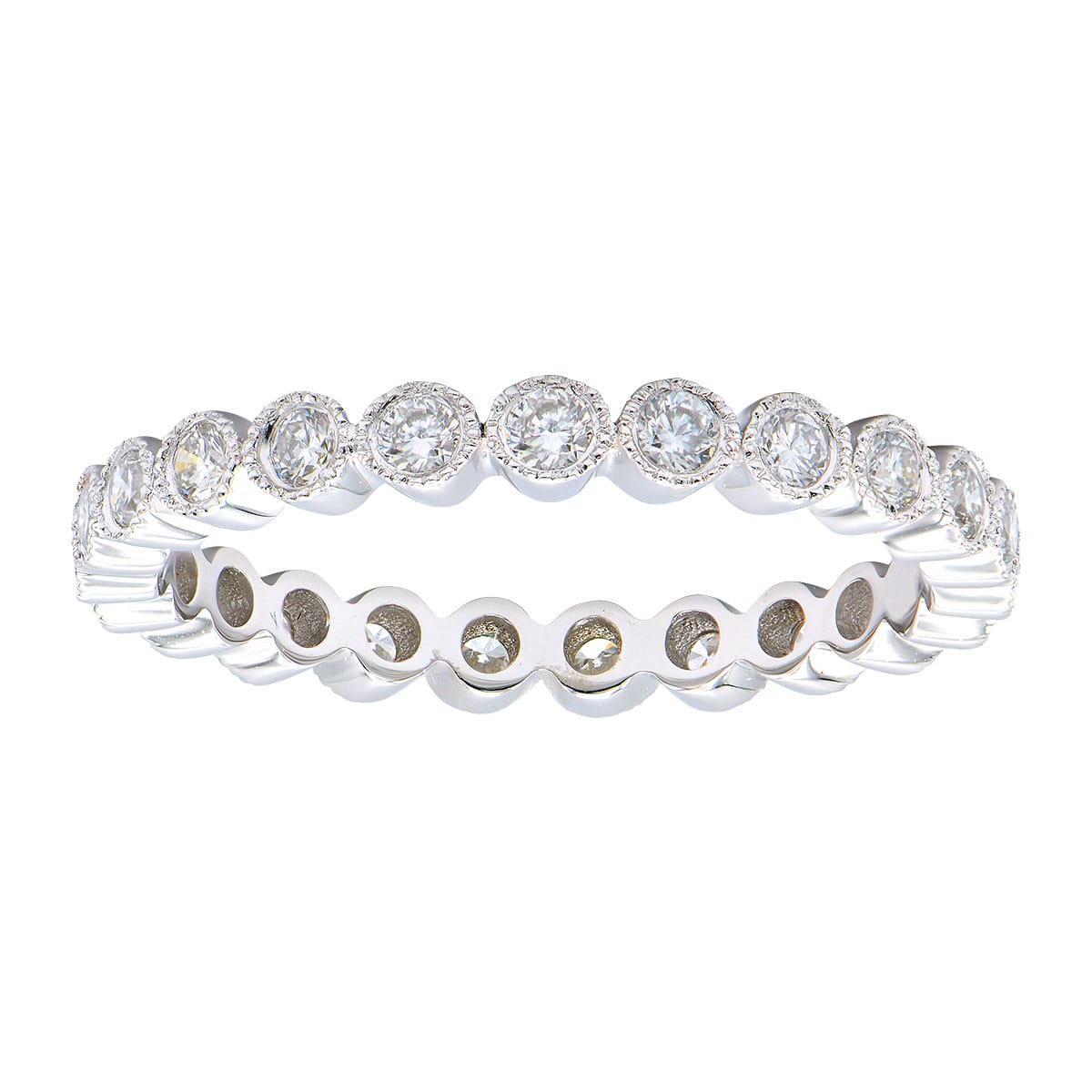 18K White Gold Diamond Band, 0.42ct