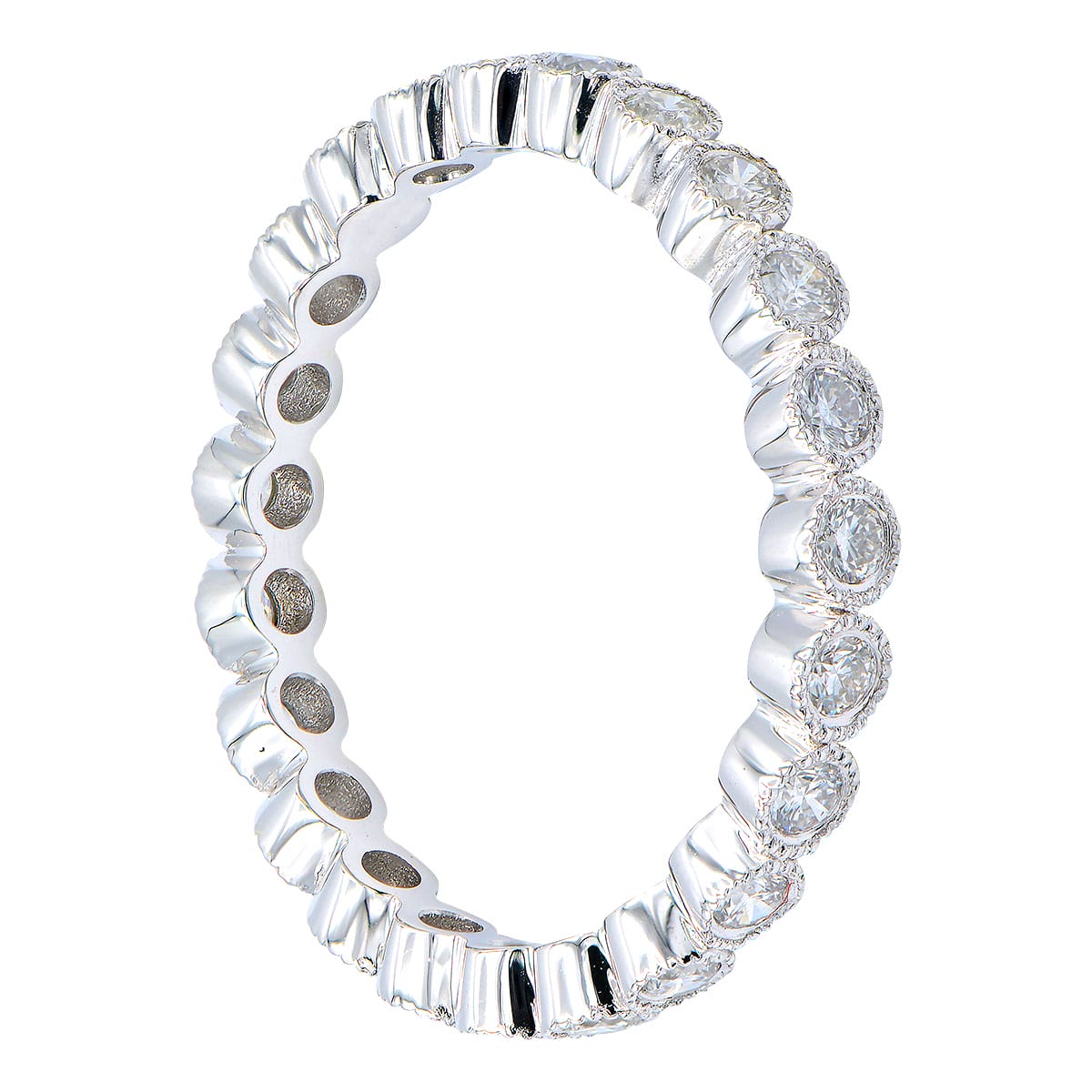 18K White Gold Diamond Band, 0.42ct