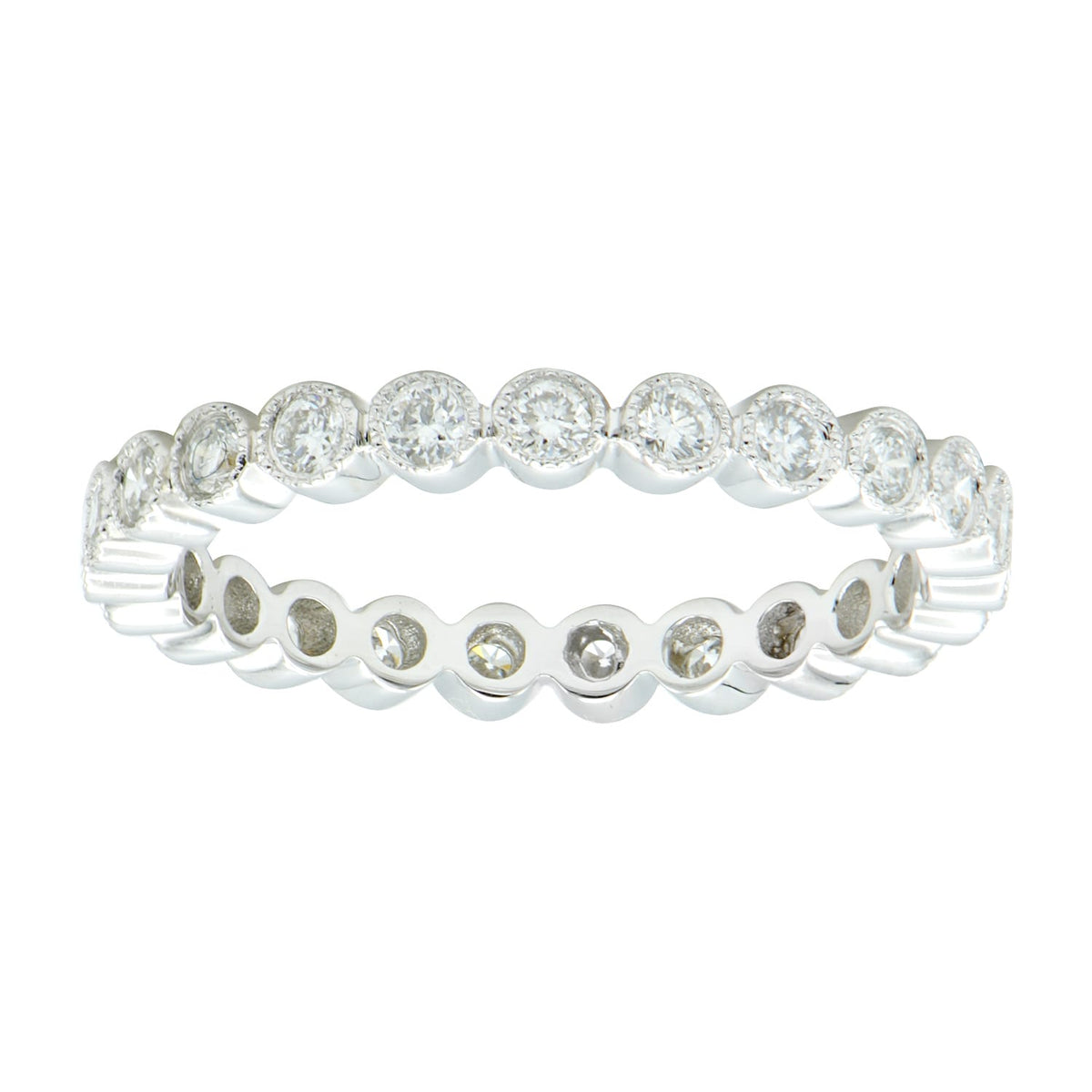 18K White Gold Diamond Band, 0.44ct