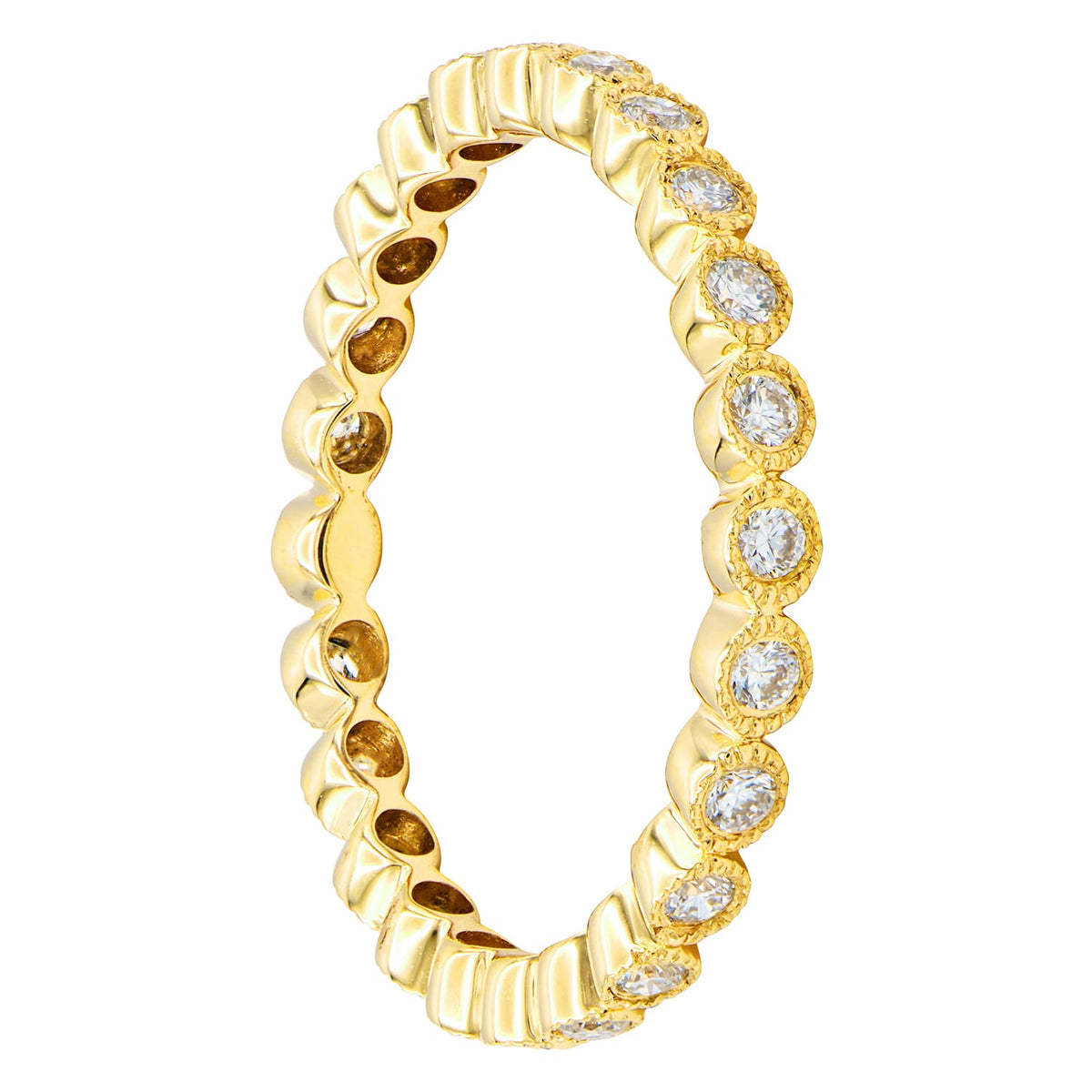 18K Yellow Gold Diamond Band, 0.38ct