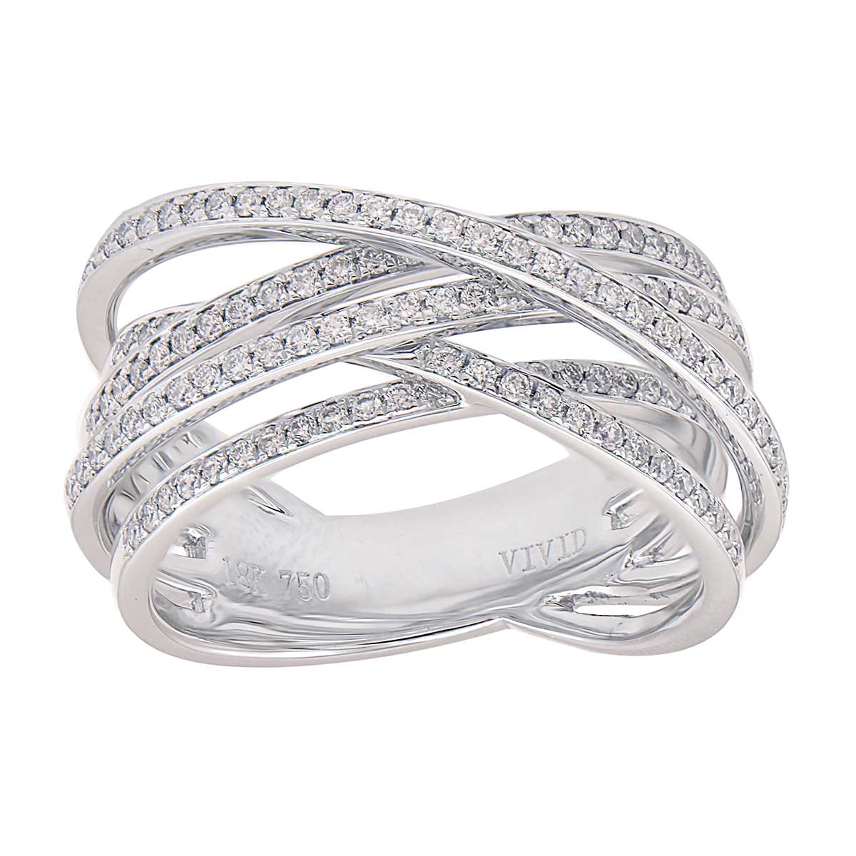 18K White GoldR Fashion Diamond Ring, 0.52ct