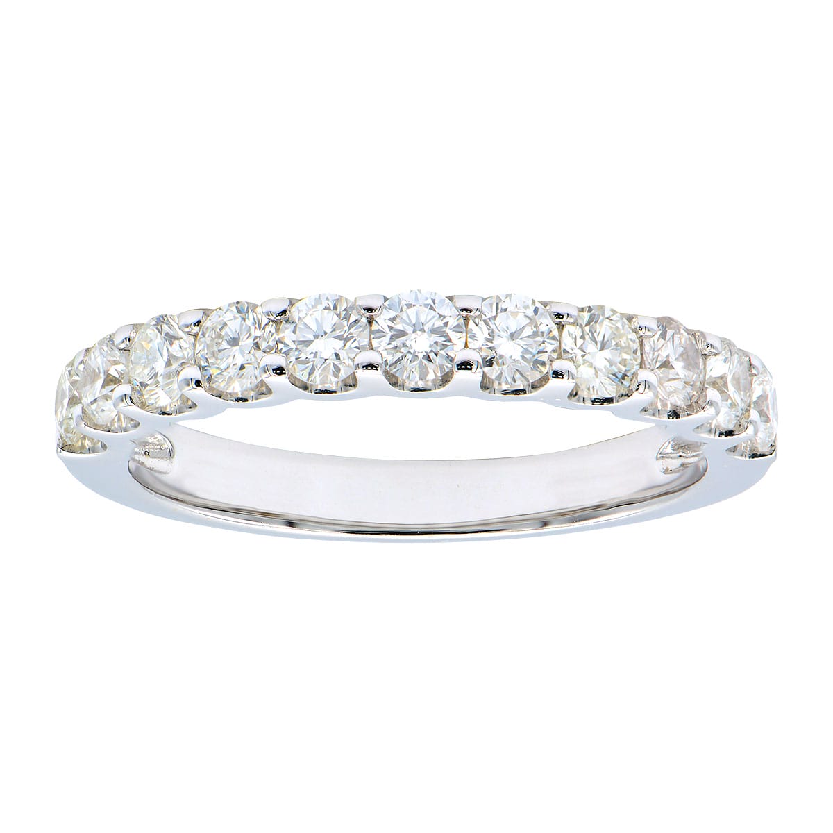 18K White Gold Diamond Band, 0.88ct