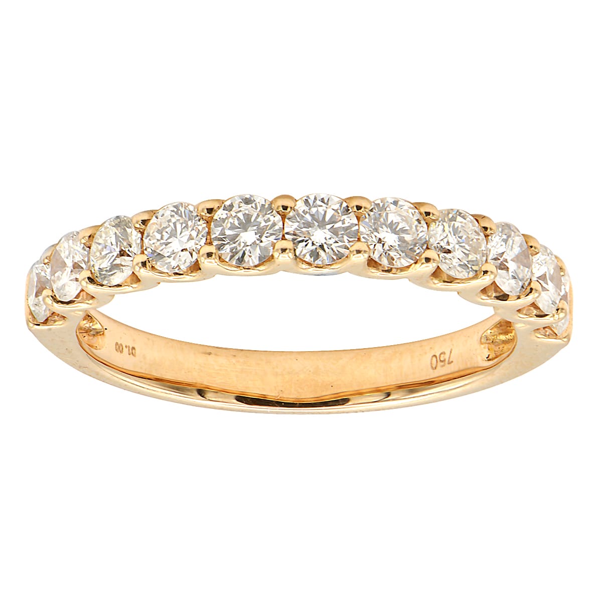 18K Rose Gold Diamond Band, 0.8ct