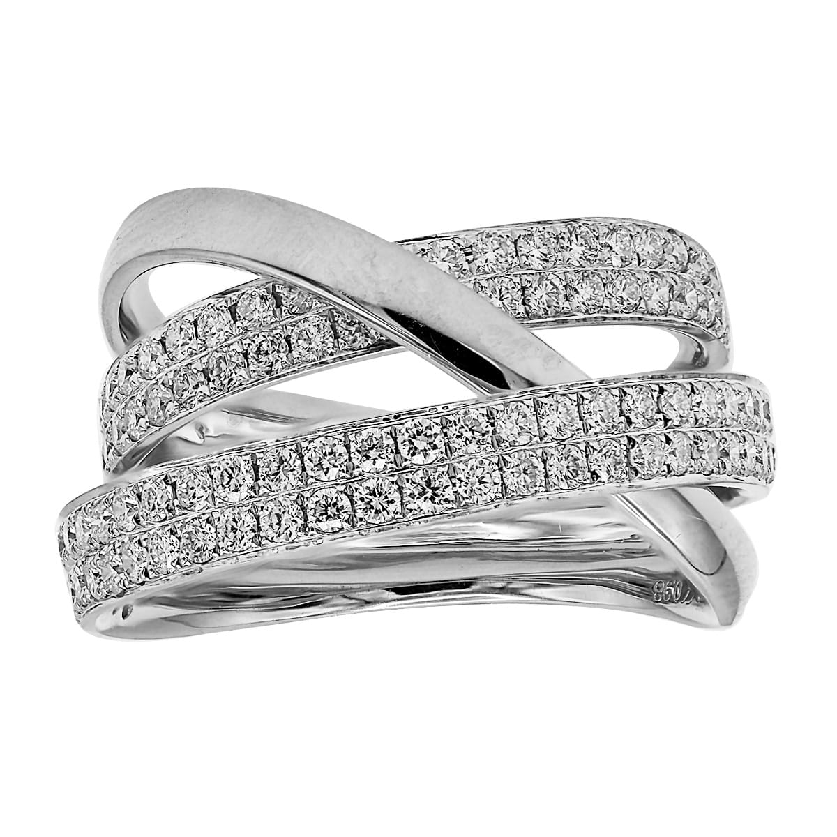 18K White Gold Fashion Diamond Ring, 0.77ct