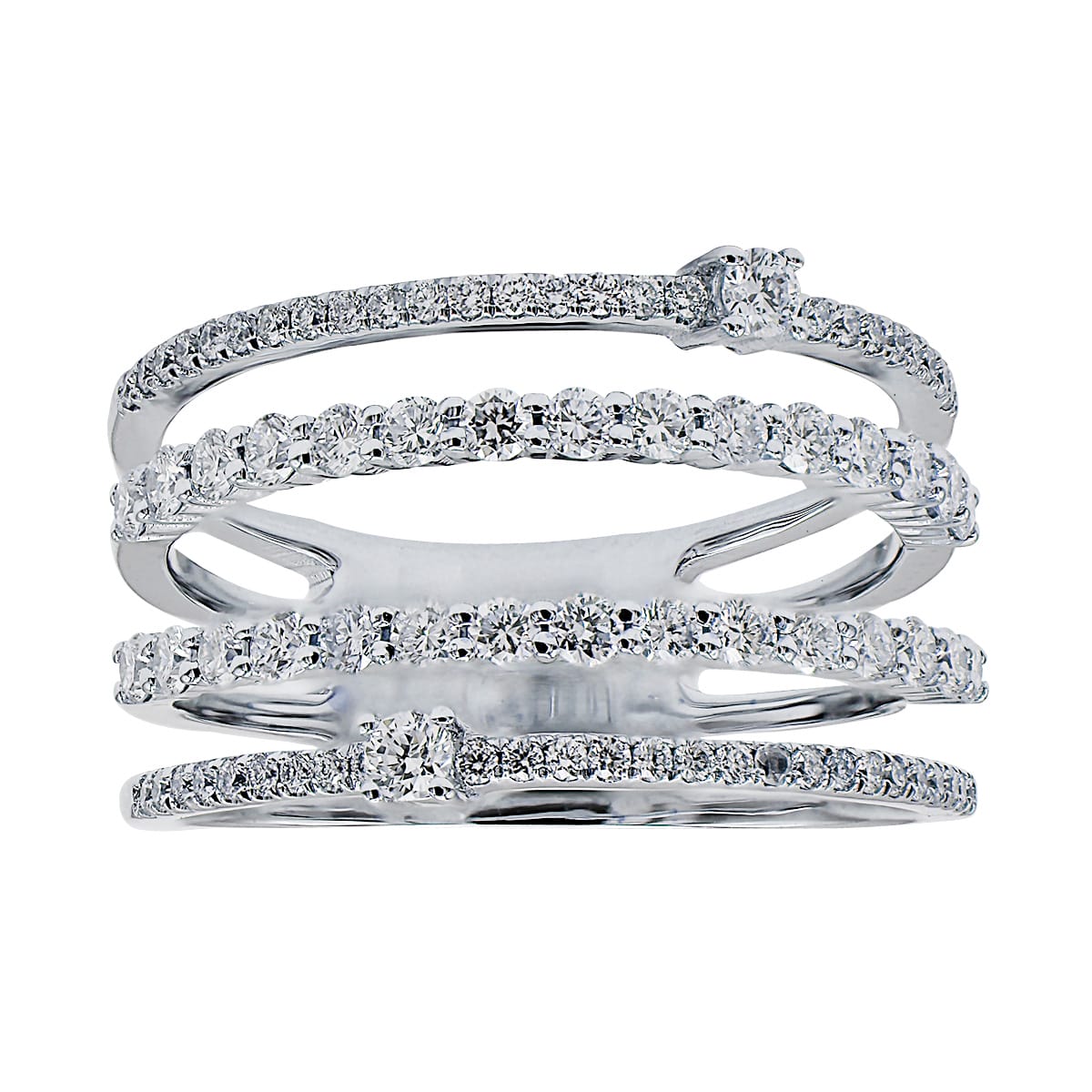 18K White Gold Fashion Diamond Ring, 0.81ct