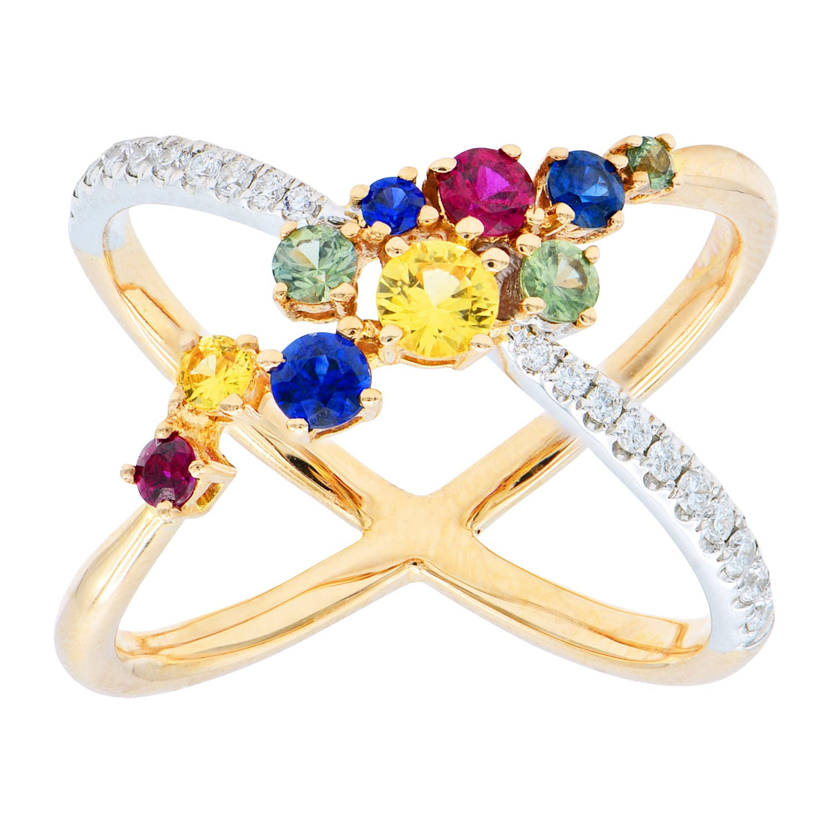 18K Rose Gold Fashion Diamond Ring, 0.79ct