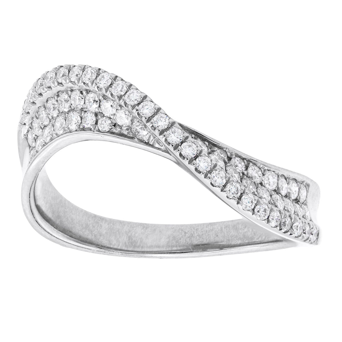 18K White Gold Fashion Diamond Ring, 0.39ct