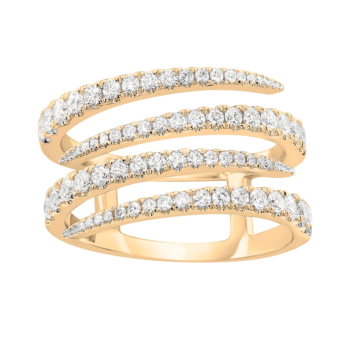 18K Yellow Gold Fashion Diamond Ring, 0.83ct