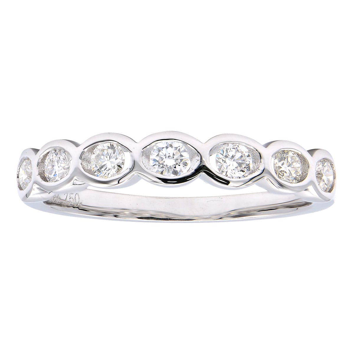 18K White Gold Diamond Band, 0.35ct