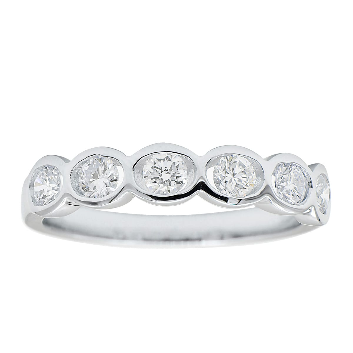 18K White Gold Diamond Band, 0.53ct