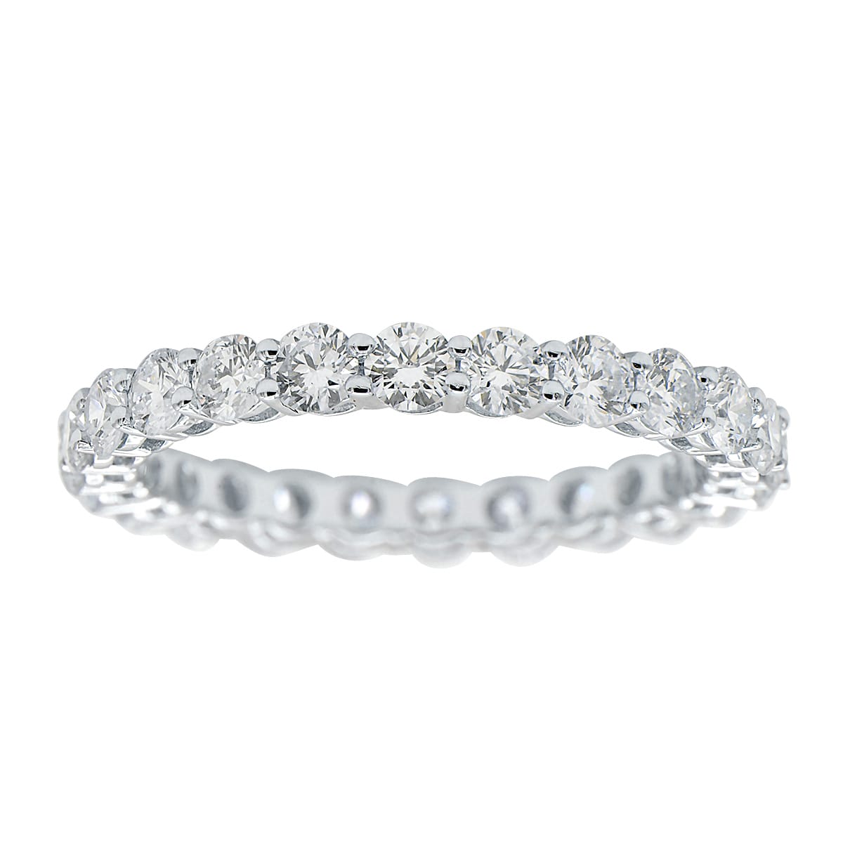 18K White Gold Diamond Band, 1.93ct