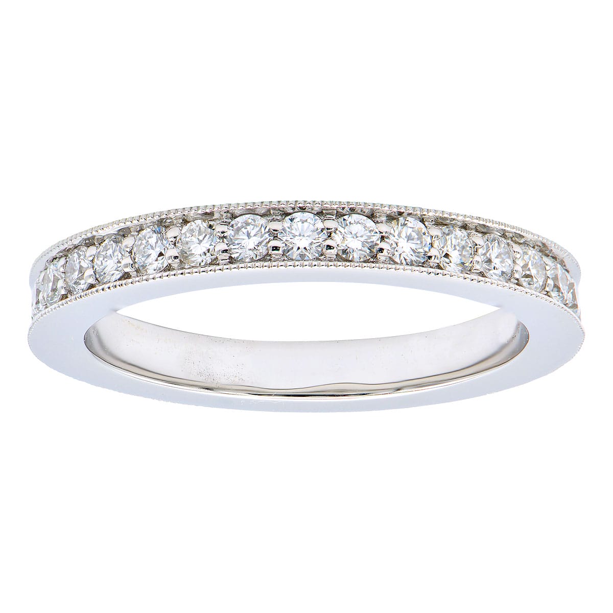 18K White Gold Diamond Band, 0.88ct