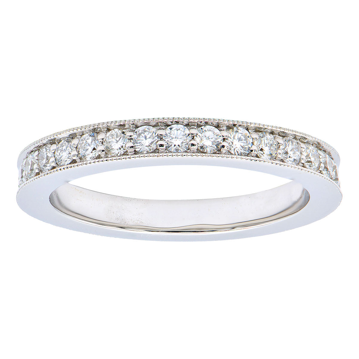 18K White Gold Diamond Band, 0.88ct