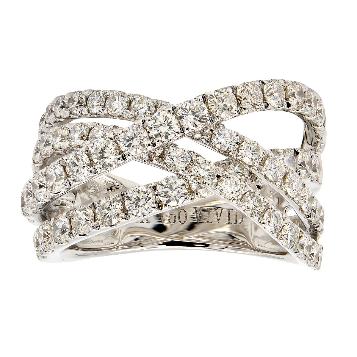 18K White Gold Fashion Diamond Ring, 1.96ct