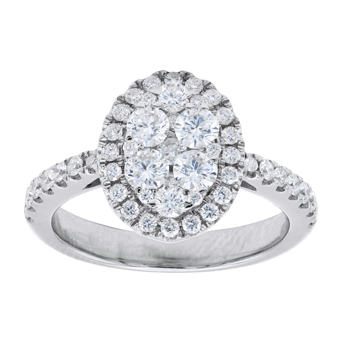18K White Gold Fashion Diamond Ring, 1.02ct