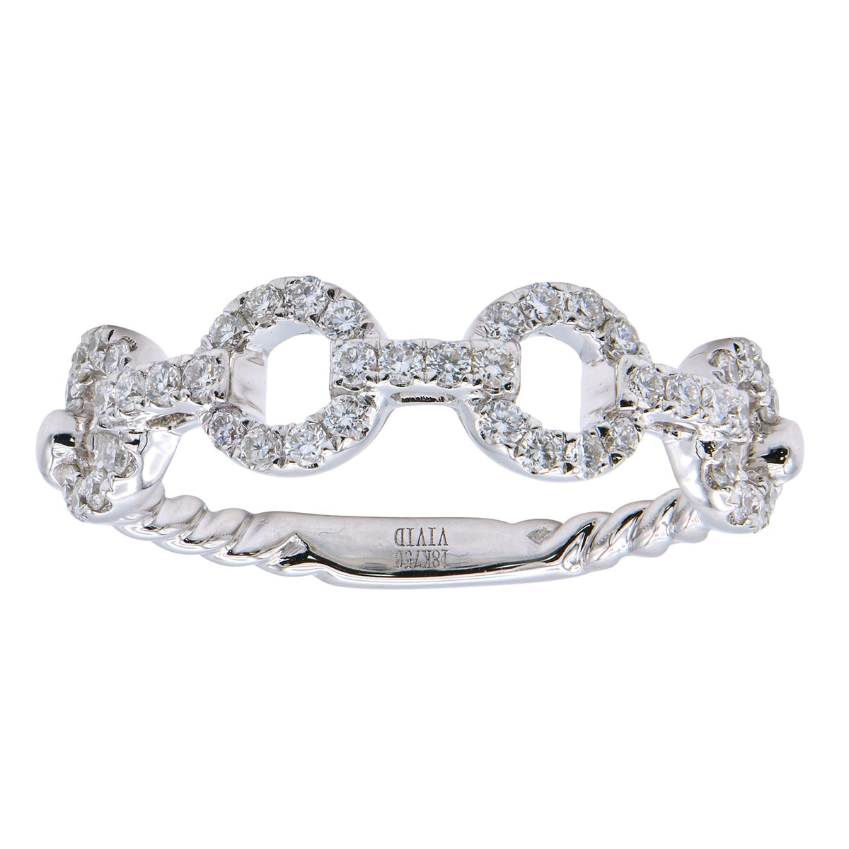 18K White Gold Fashion Diamond Ring, 0.35ct