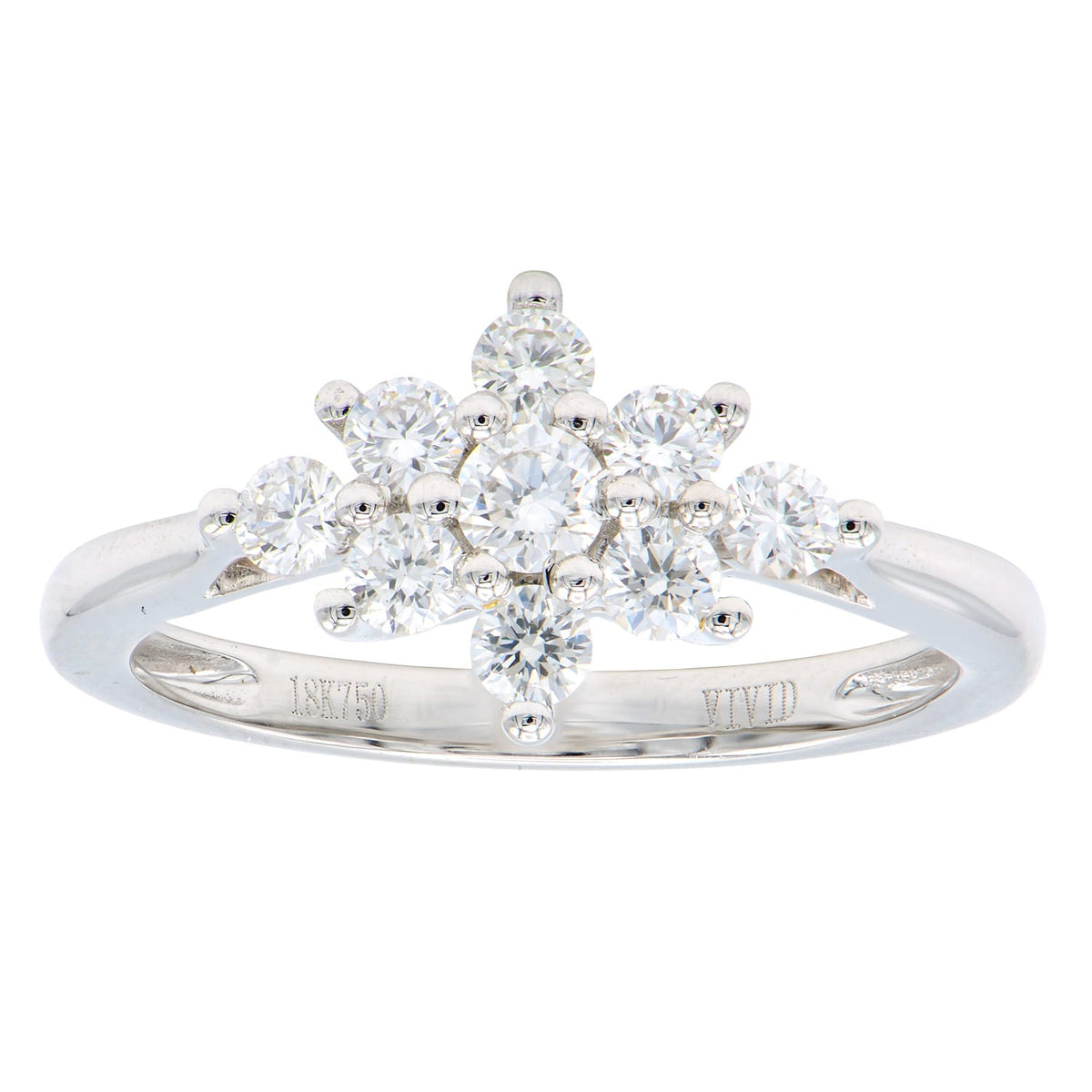18K White Gold Fashion Diamond Ring, 0.55ct