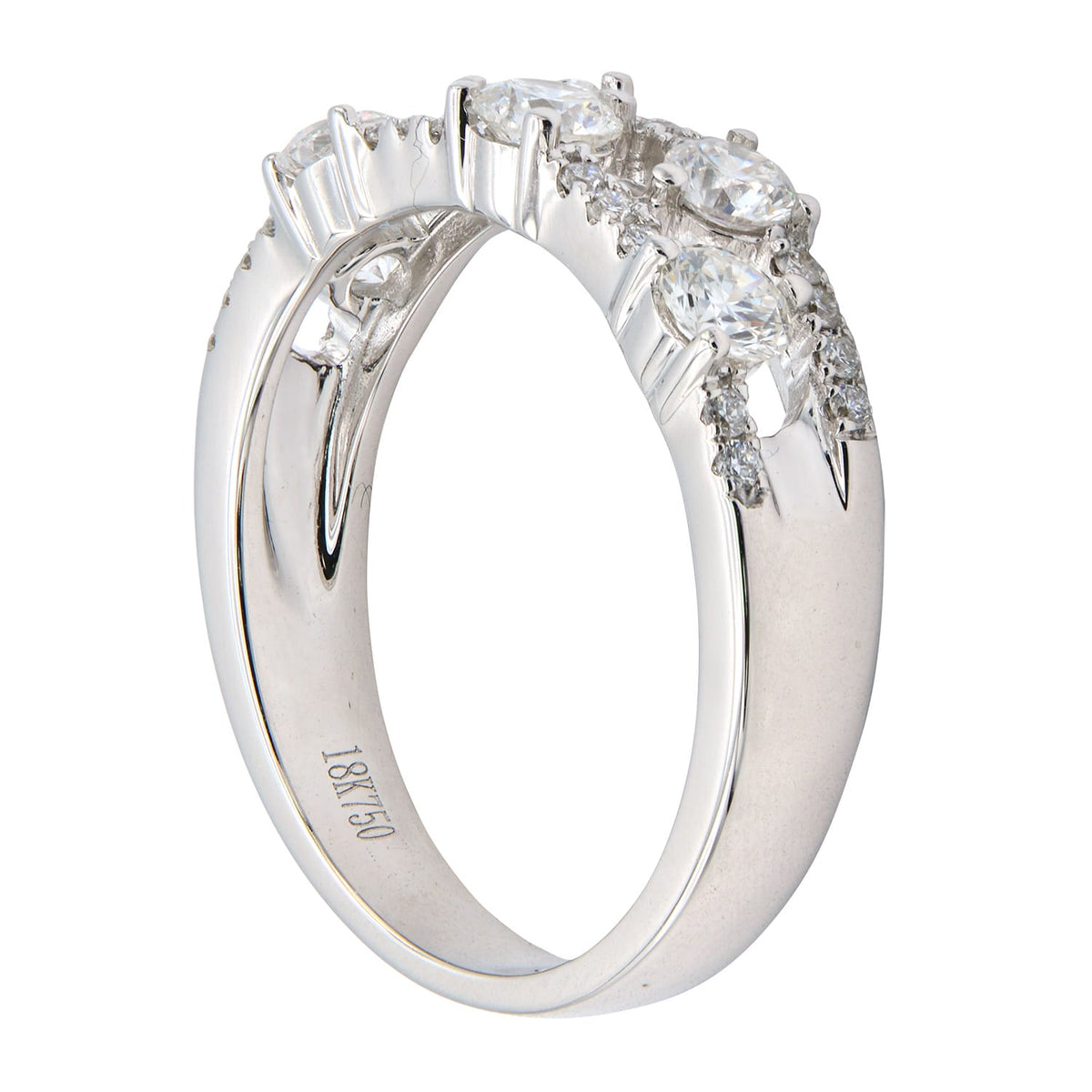 18K White Gold Fashion Diamond Ring, 0.96ct
