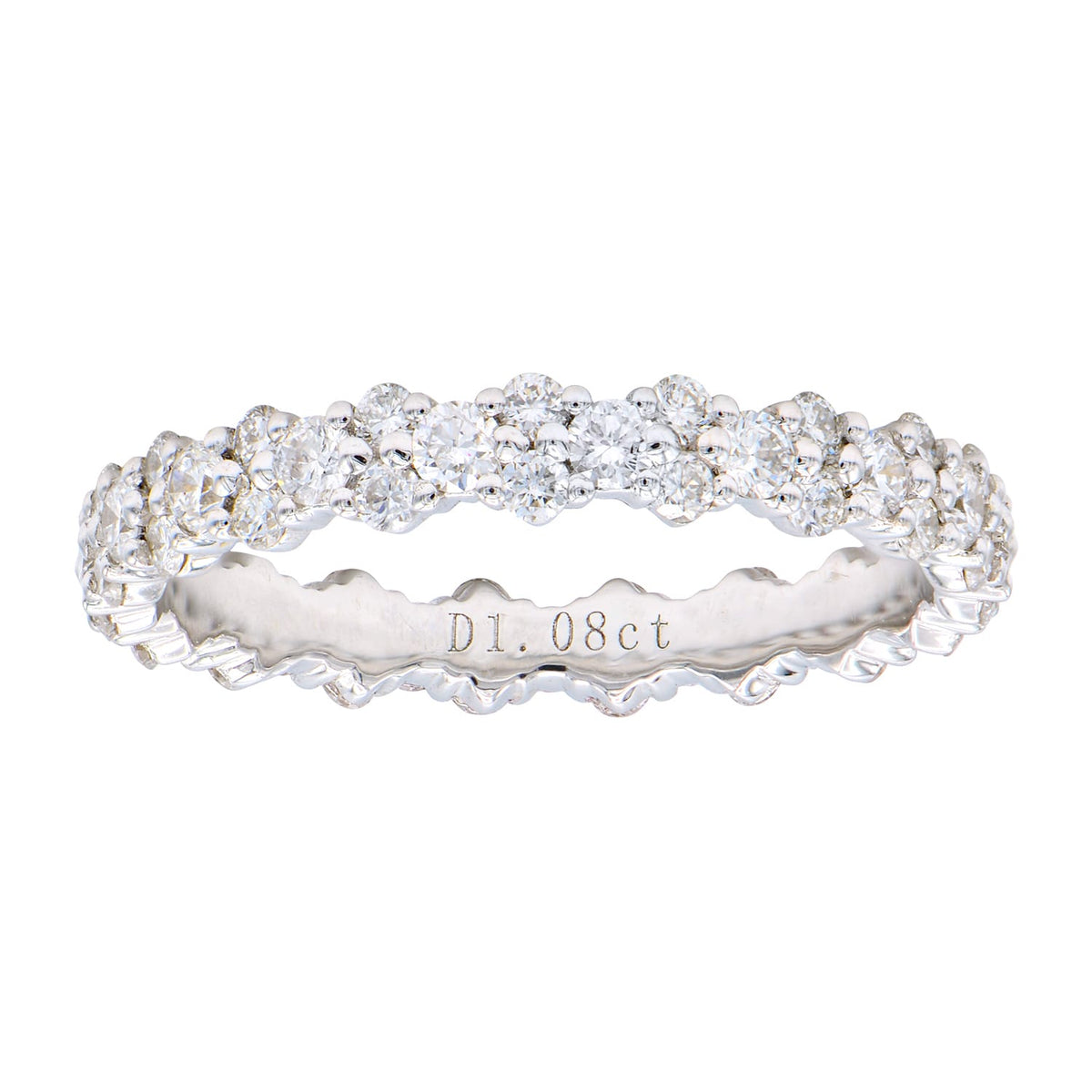 18K White Gold Fashion Diamond Ring, 1.1ct