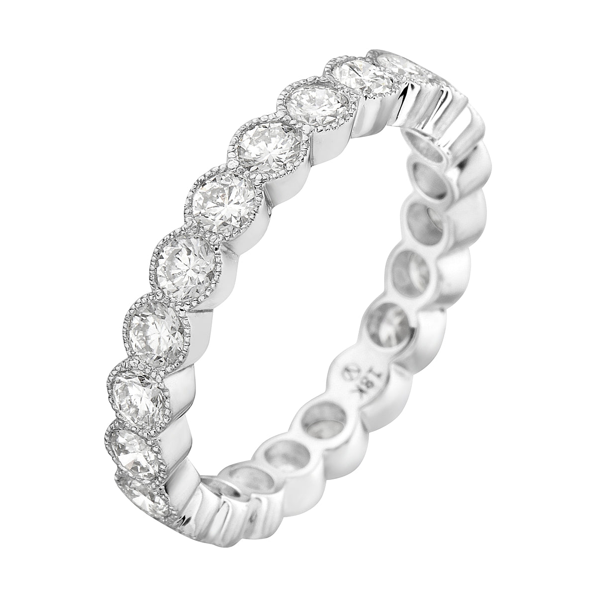 R054634 - Ring 18KW/2.2G 22RD-1.89CT