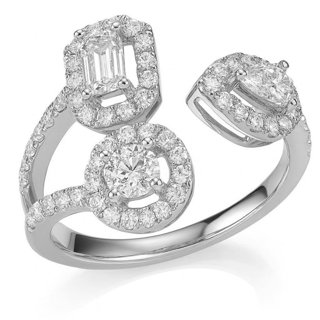 18K White Gold Diamond Ring