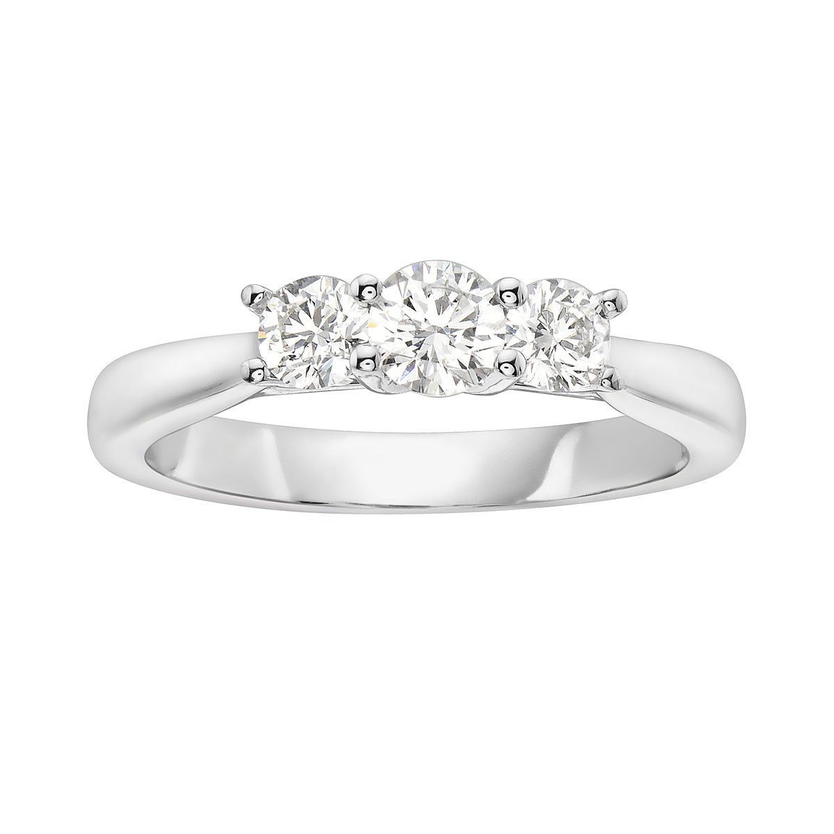R054728 - Ring 18KW/4.2G 1RD-0.28CT 2RD-0.36CT