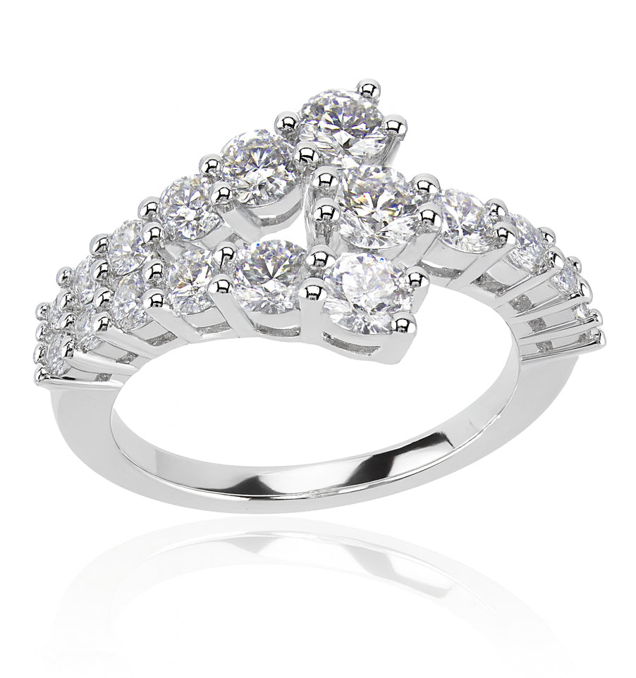 18K White Gold Diamond Ring, 0.98ct
