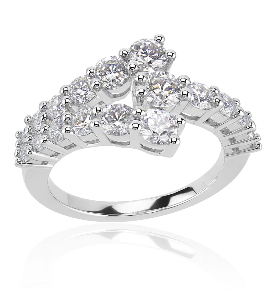 18K White Gold Diamond Ring, 0.98ct