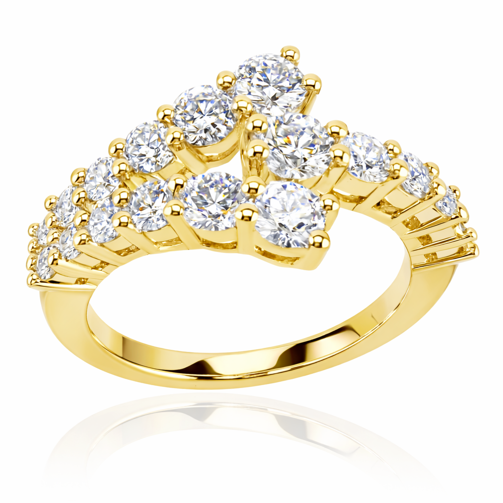 18K Yellow Gold Diamond Ring, 0.98ct