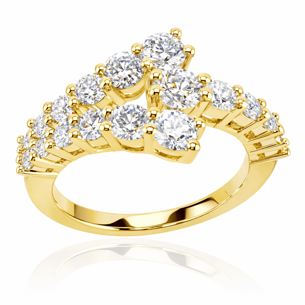 18K Yellow Gold Diamond Ring, 0.98ct