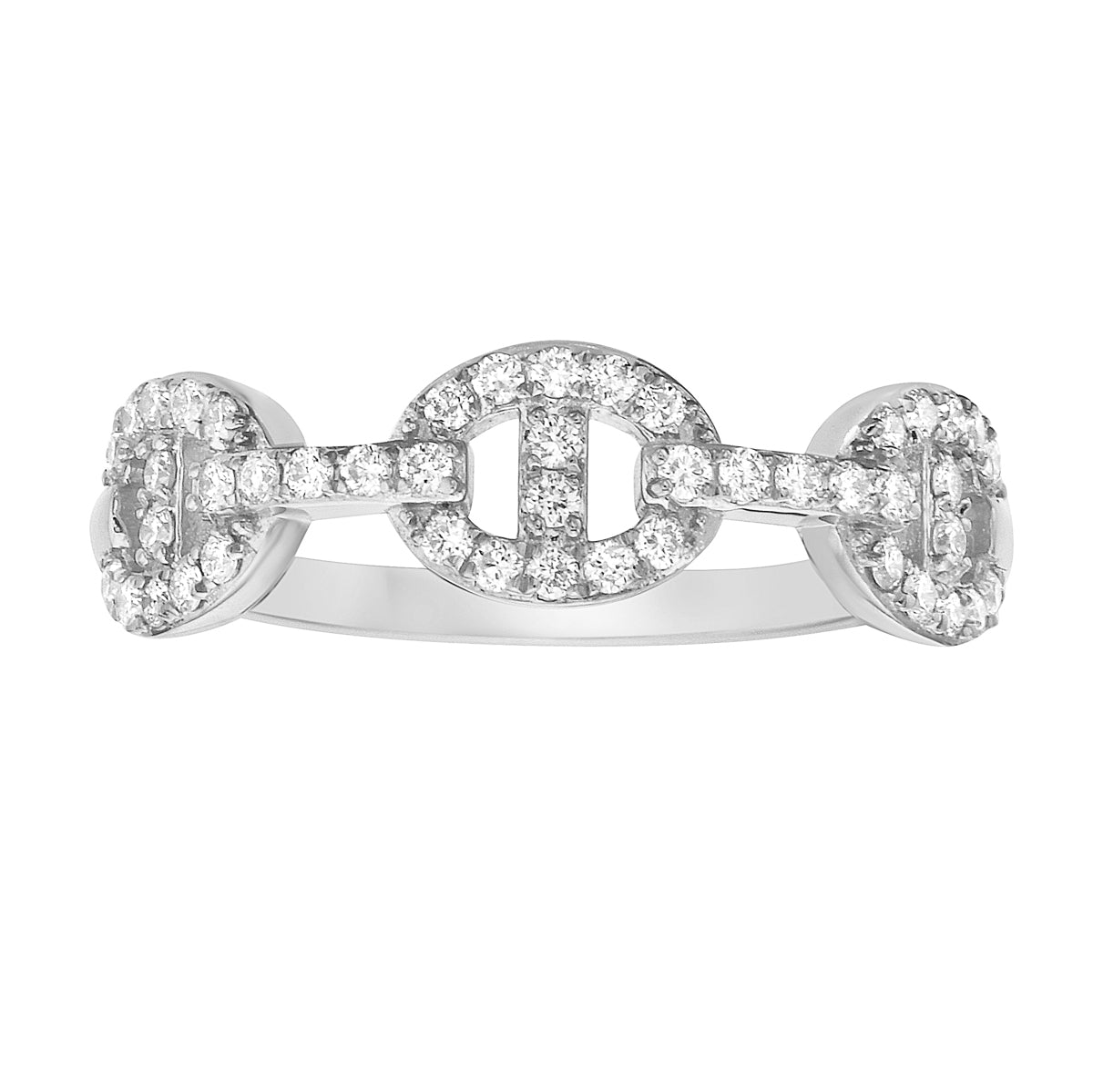 R055298 - Ring 18KW/2.6G 46RD-0.28CT
