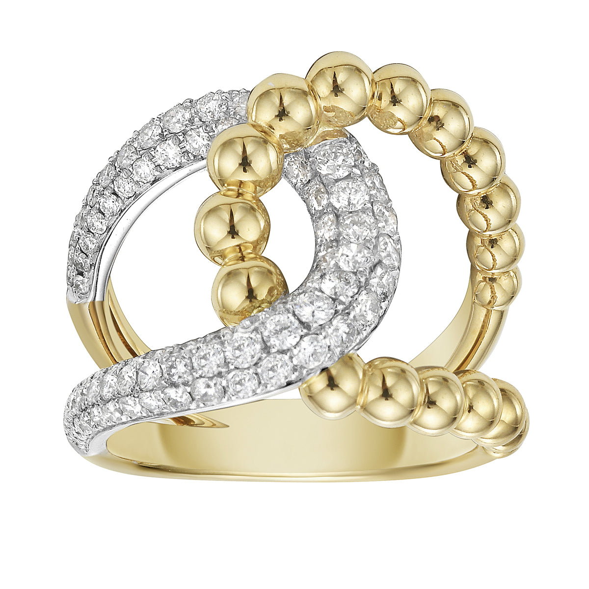R055677Y - Ring 18KY/8.9G 92RD-1.03CT
