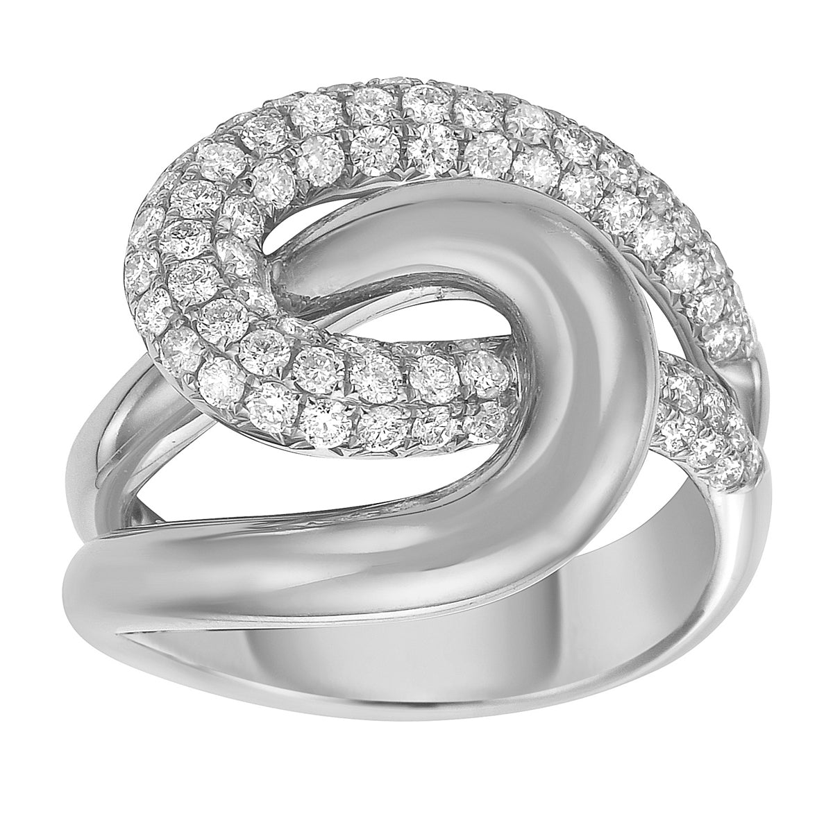 18K White Gold Diamond Ring, 0.78ct