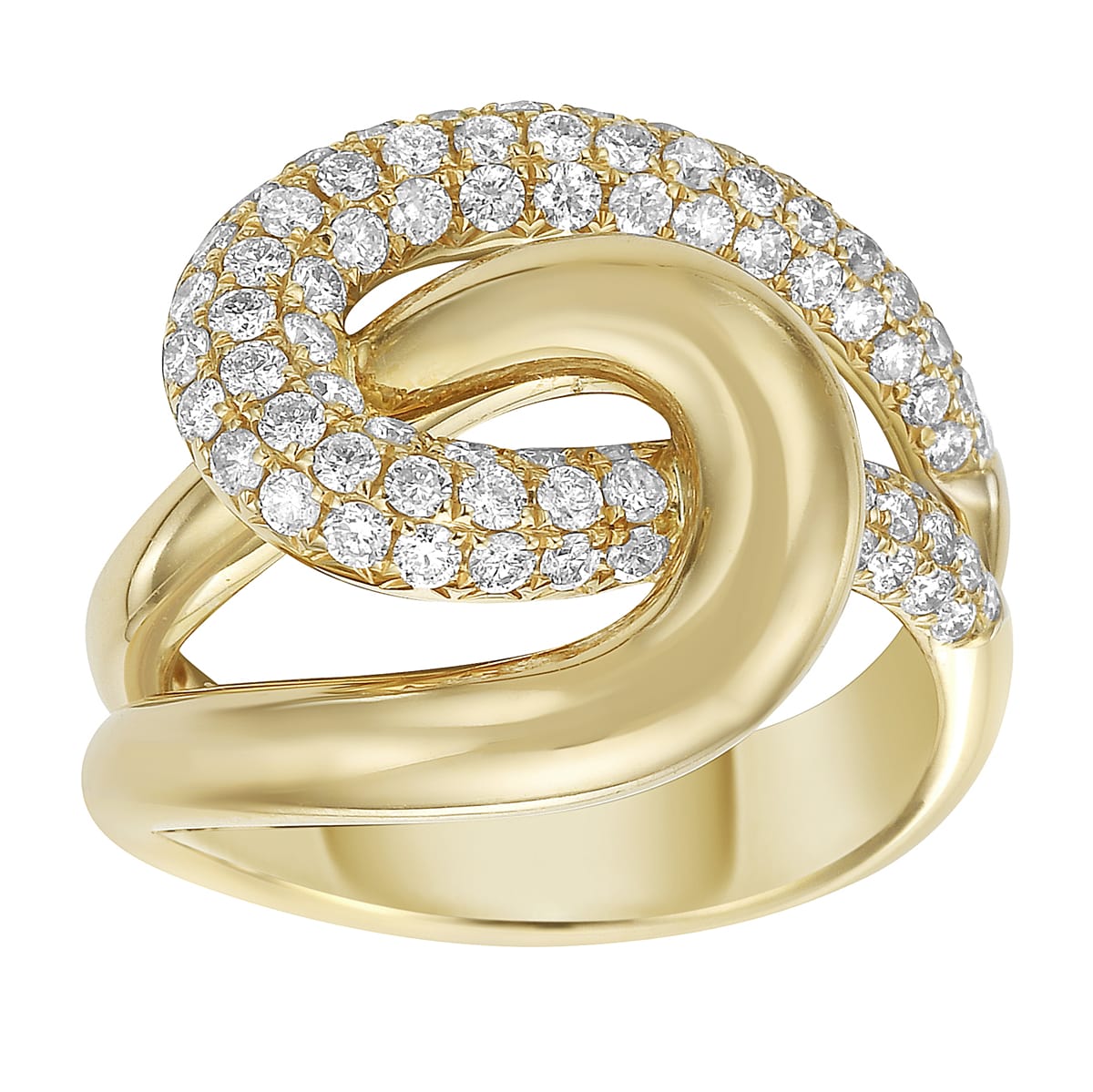 18K Yellow Gold Diamond Ring, 0.78ct