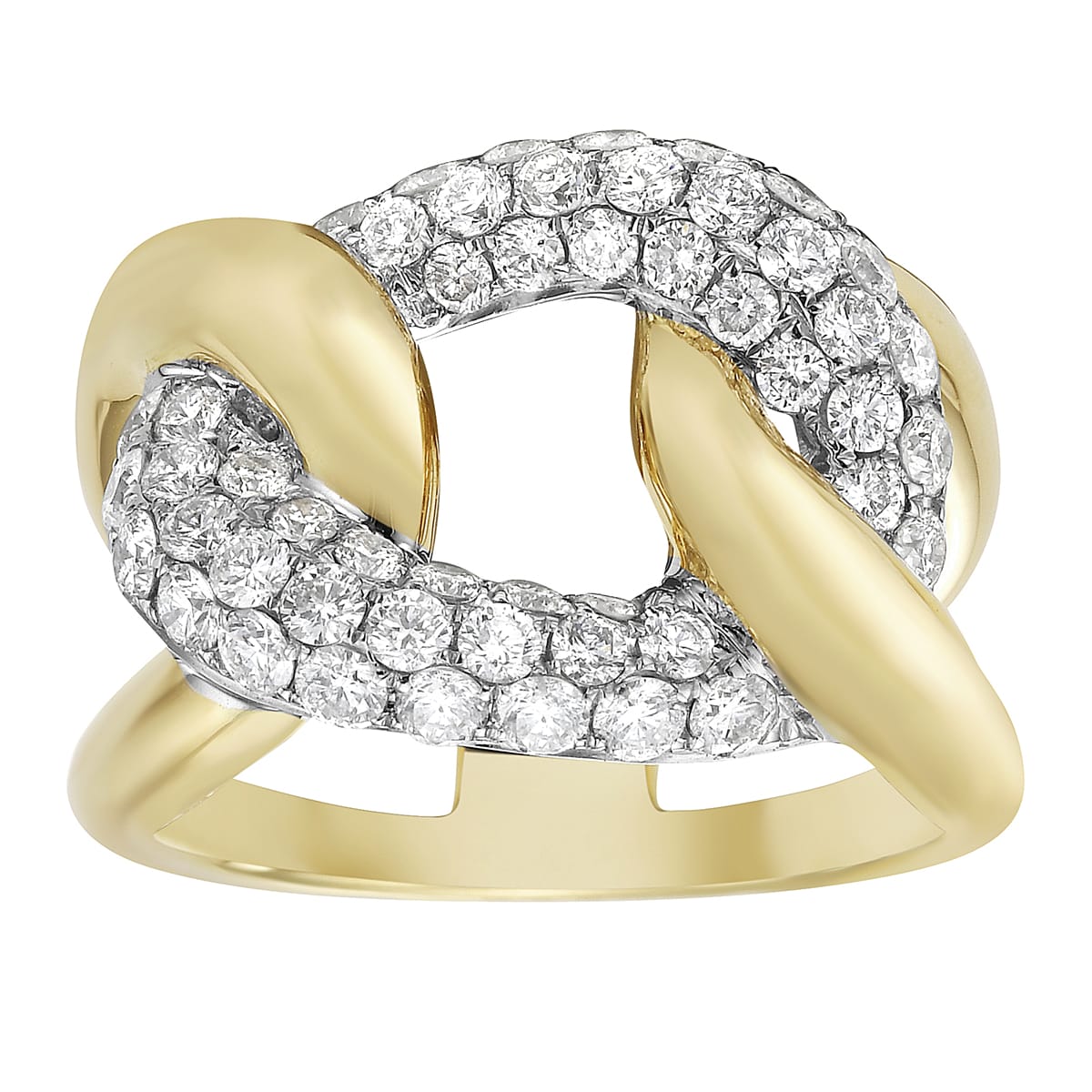 18K Yellow Gold Diamond Ring, 1.3ct