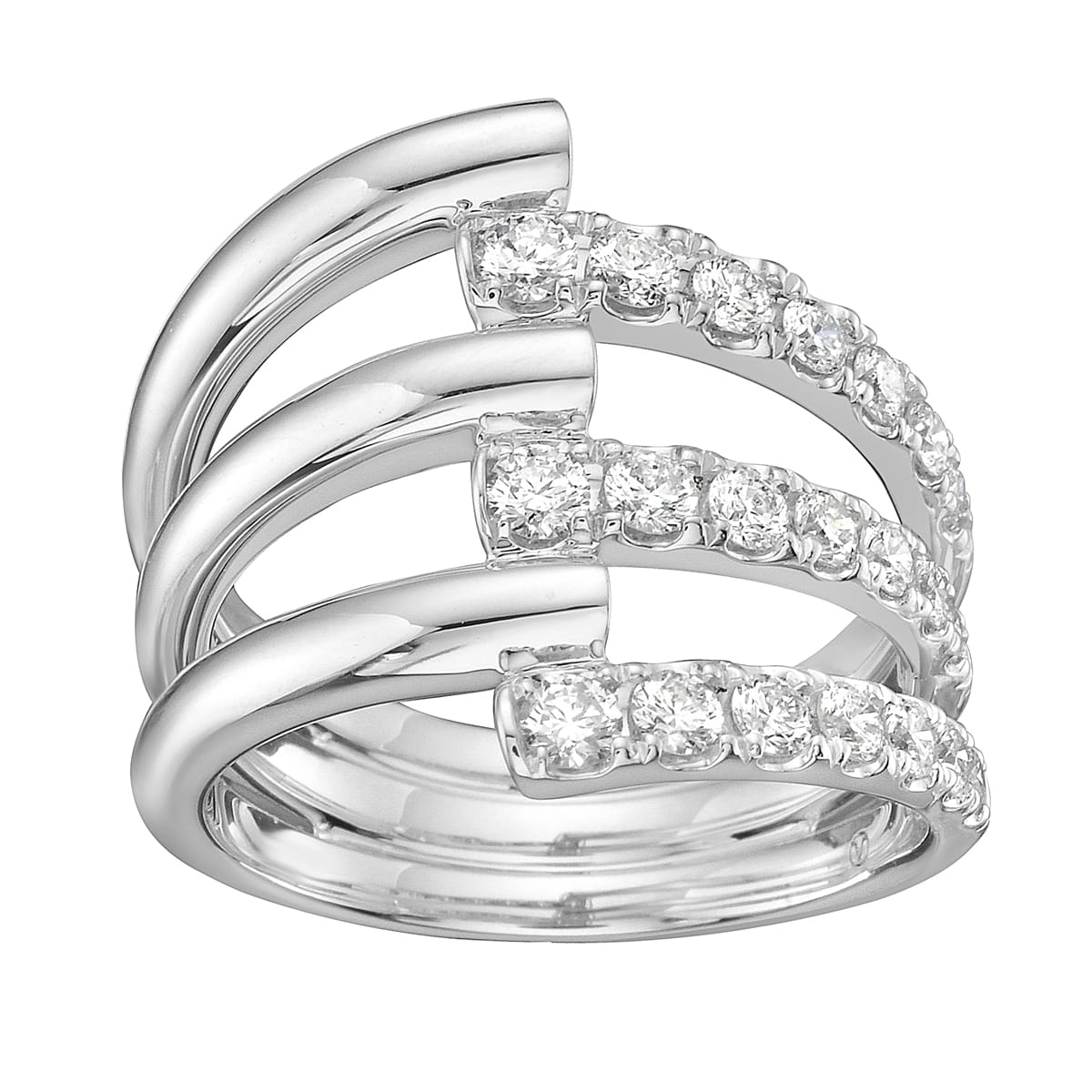 18K White Gold Diamond Ring, 0.82ct