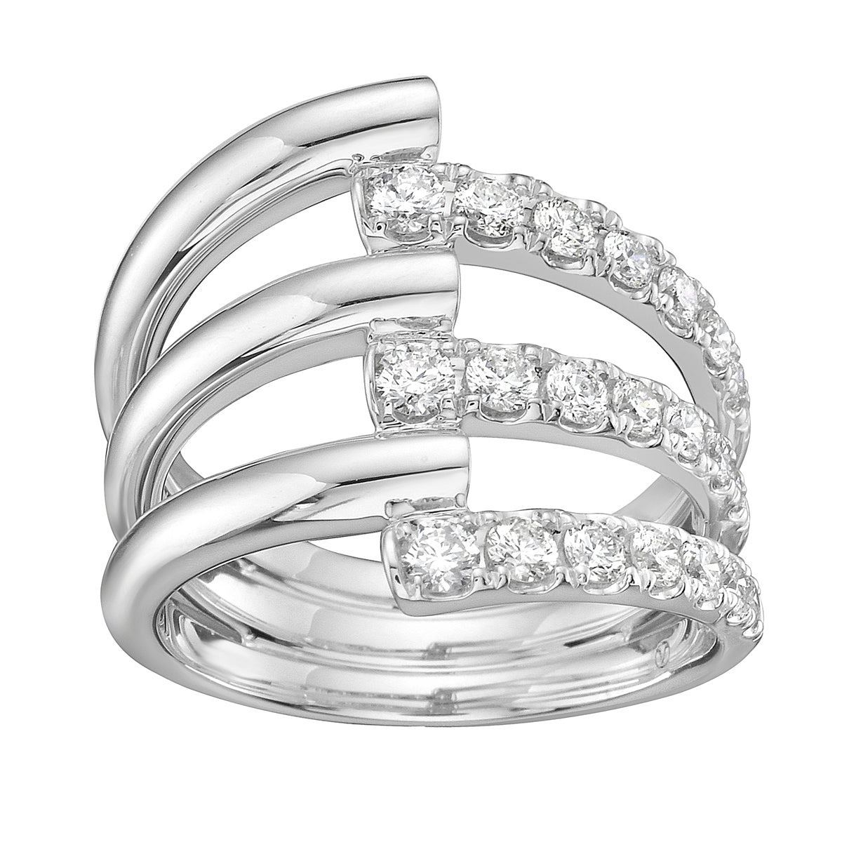 18K White Gold Diamond Ring, 0.82ct