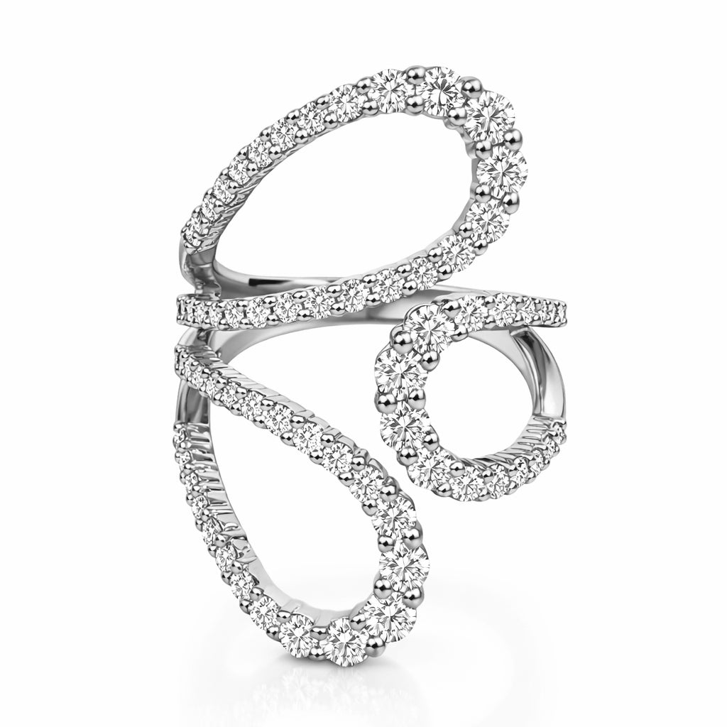 R056912 - Ring 18KW/6G 14RD-0.82CT 51RD-0.77CT