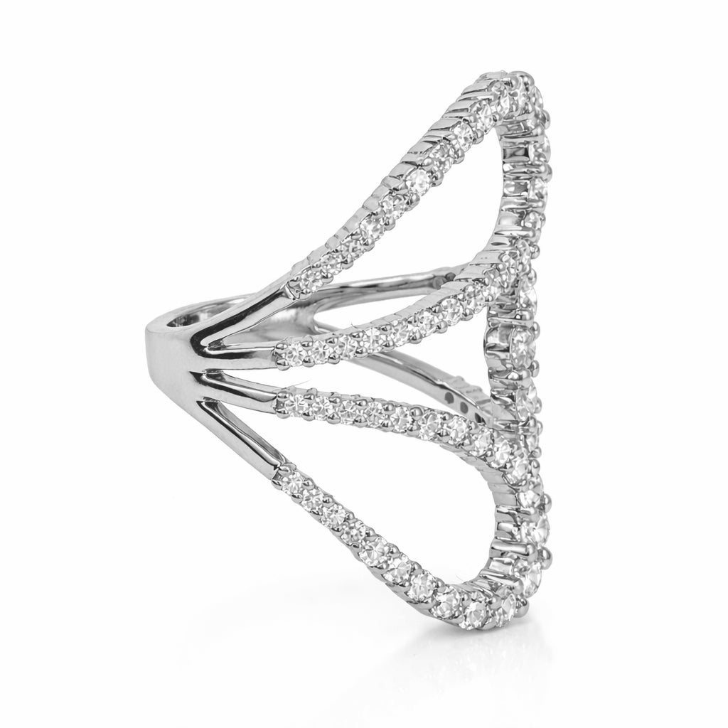 R056912 - Ring 18KW/6G 14RD-0.82CT 51RD-0.77CT