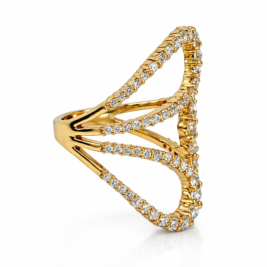 18K Yellow Gold Diamond Ring, 1.92ct