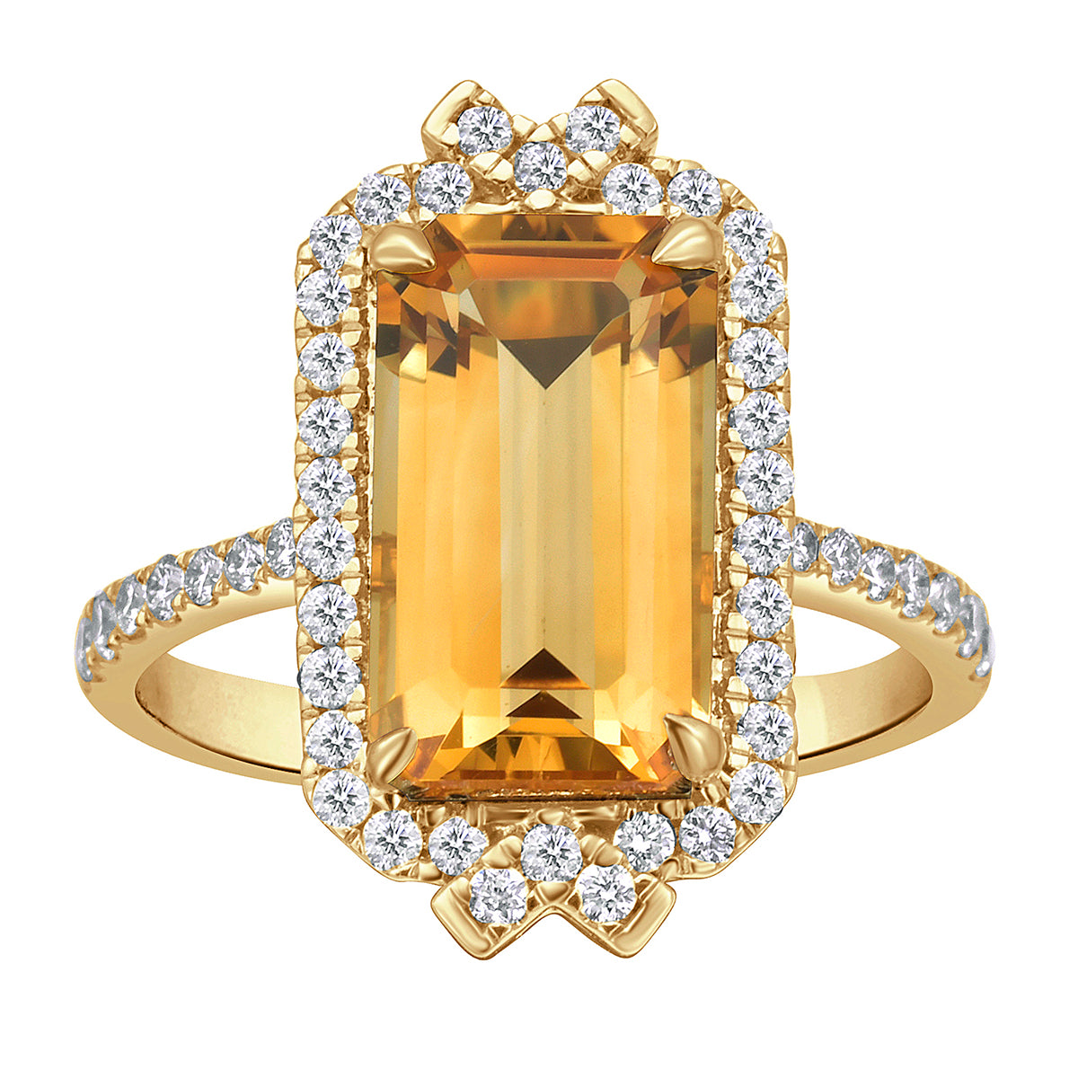 14K Yellow Gold Citrine Ring, 3.05ct