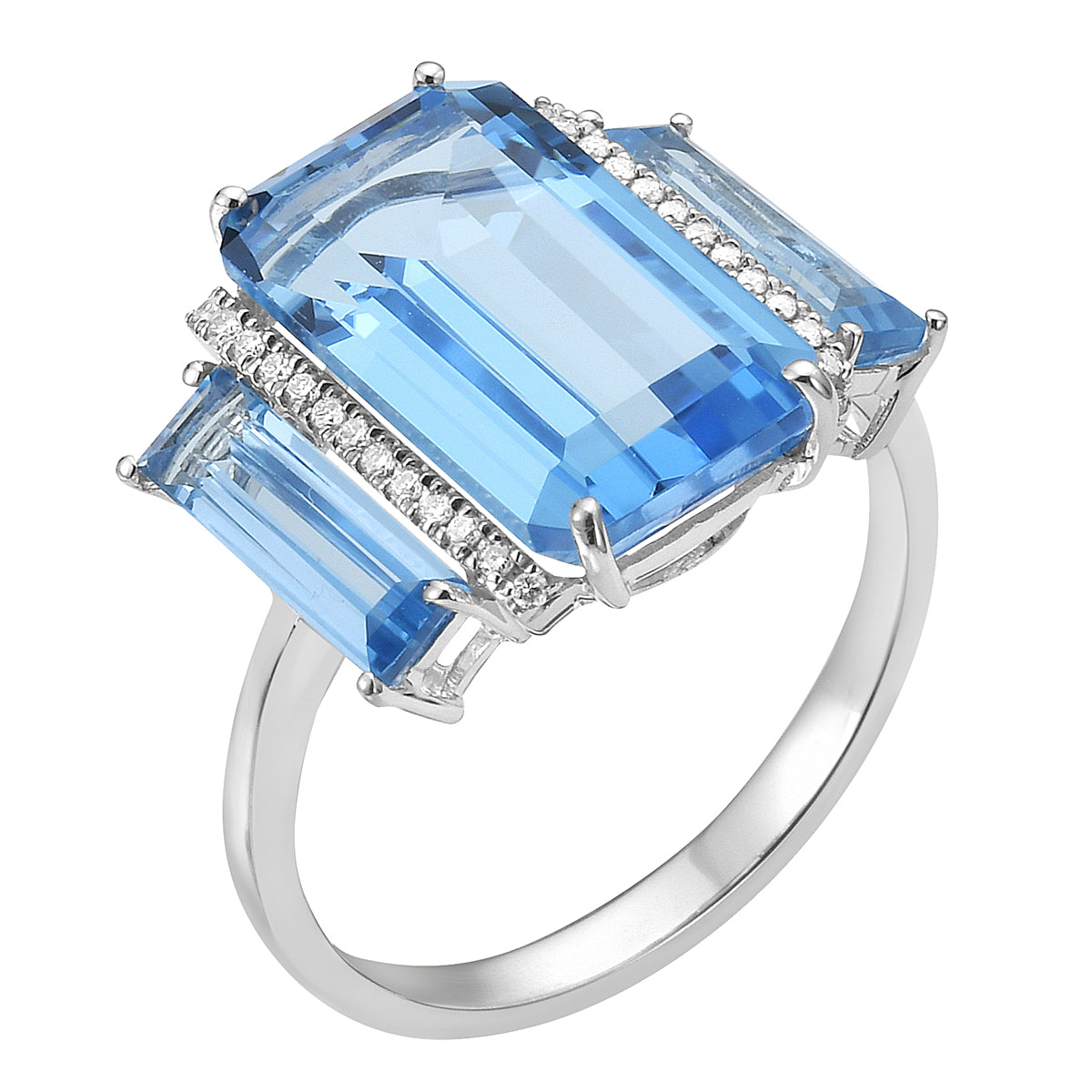 R090045-SBT - 14KW-2.31G 28D-0.09ct 1SBT-6.82ct 2SBT-1.52ct Sky Blue Topaz