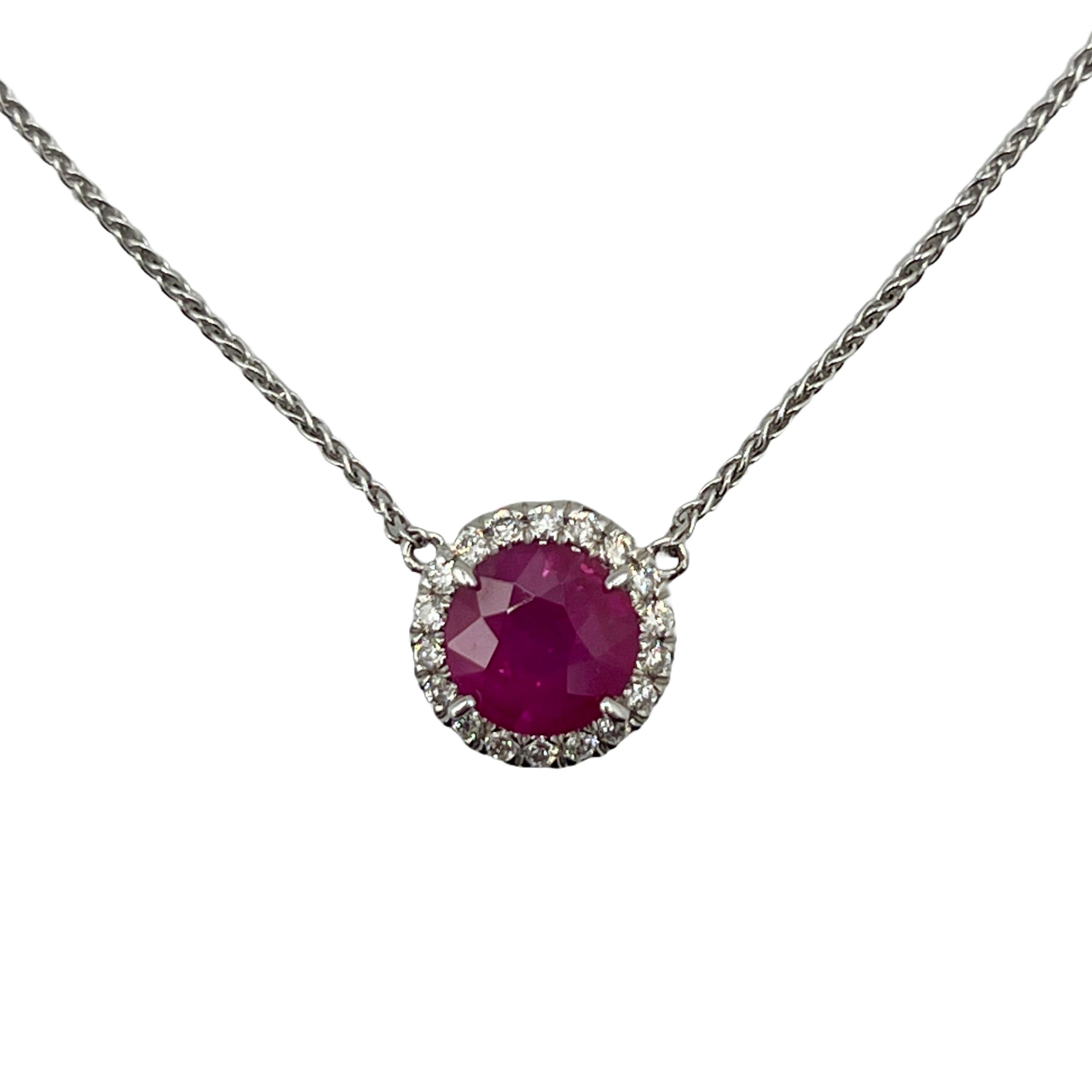 RP055100 - Pendant 18KW/0.9G 1RUBY-1.64CT 18RD-0.19CT