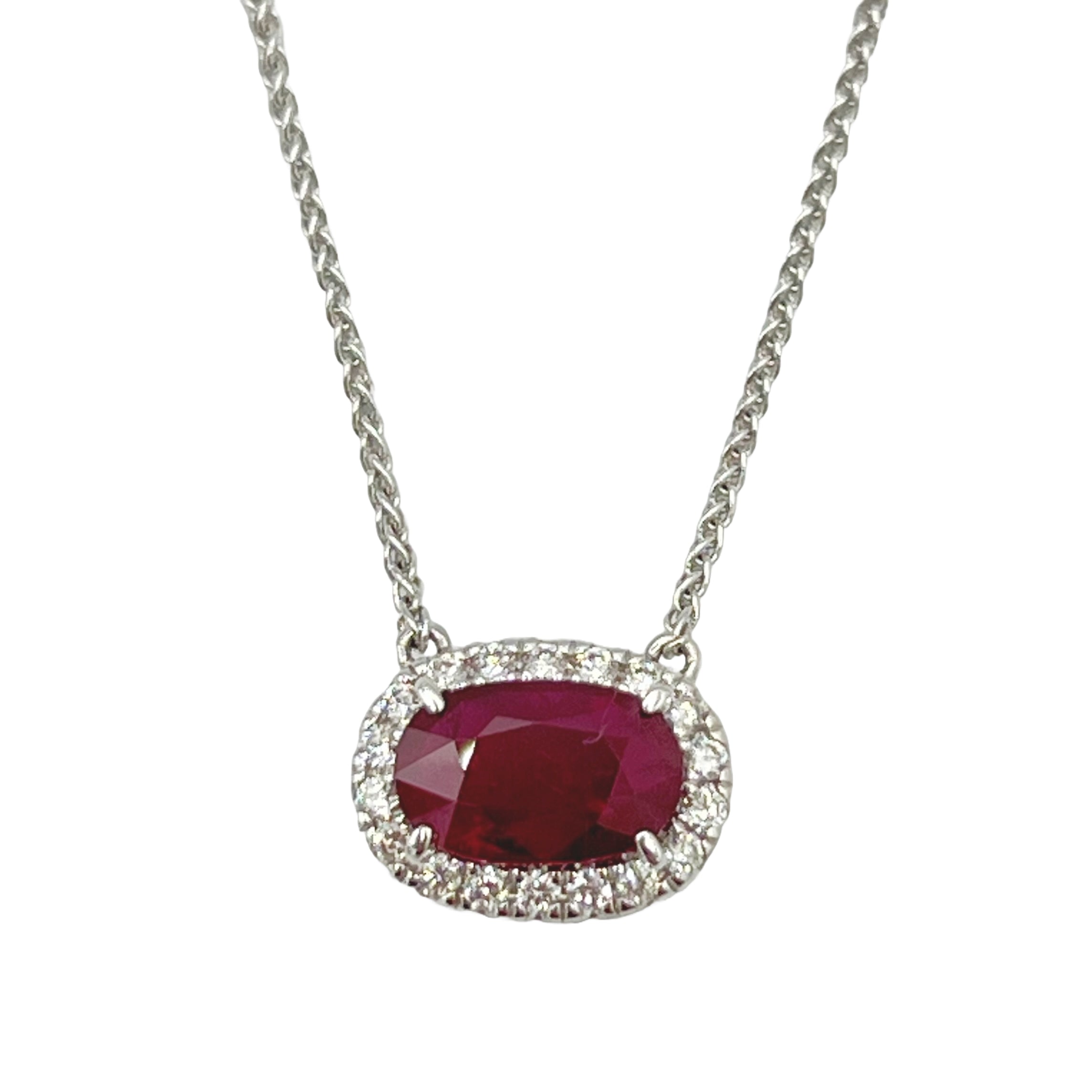 RP055213 - Pendant 18KW/1.1G 1RUBY-1.20CT 18RD-0.18CT
