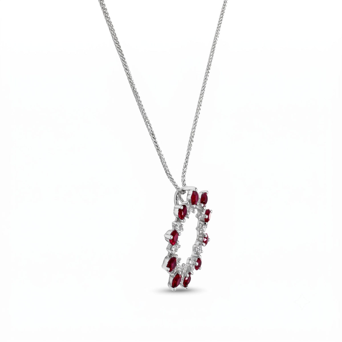 18K White Gold Ruby Pendant, 0.93ct