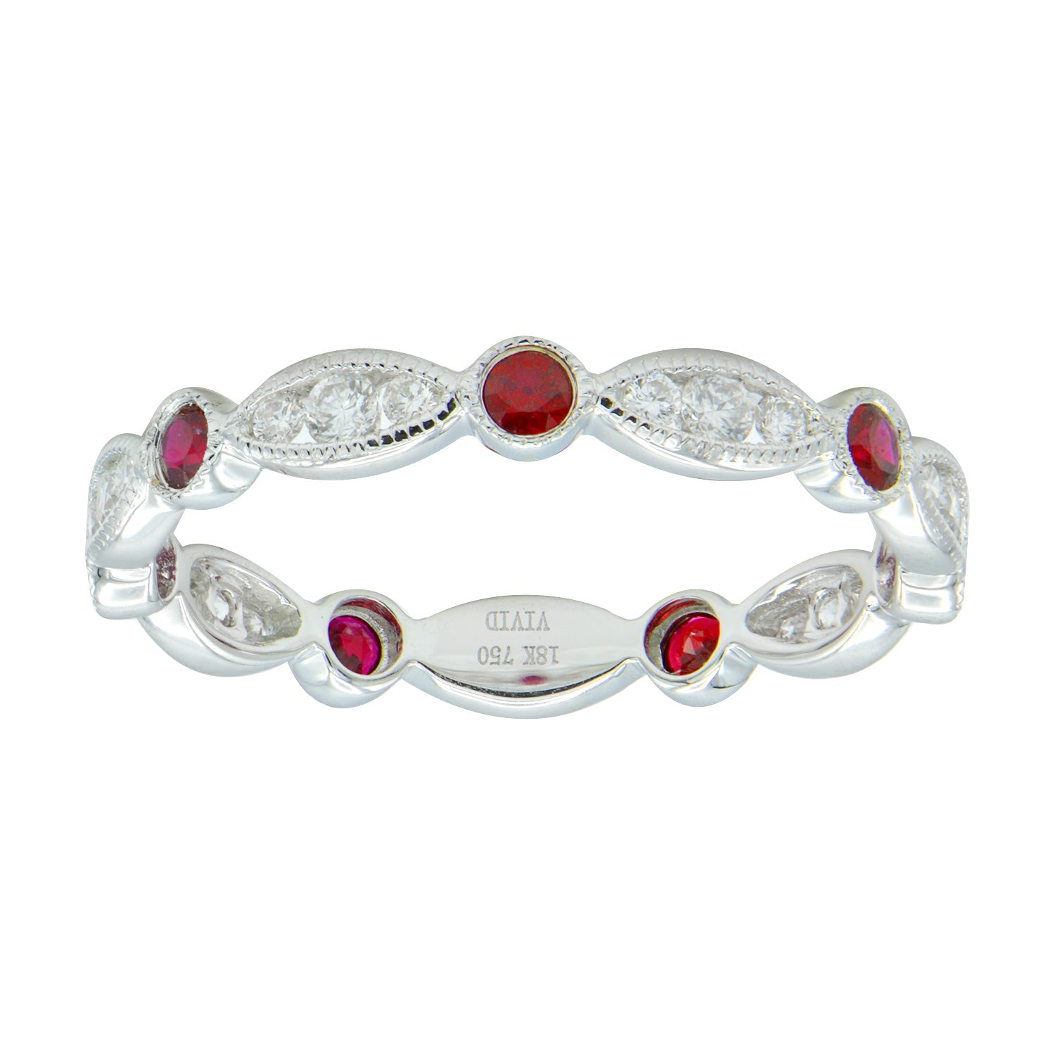 18K White Gold Ruby Ring, 0.3ct