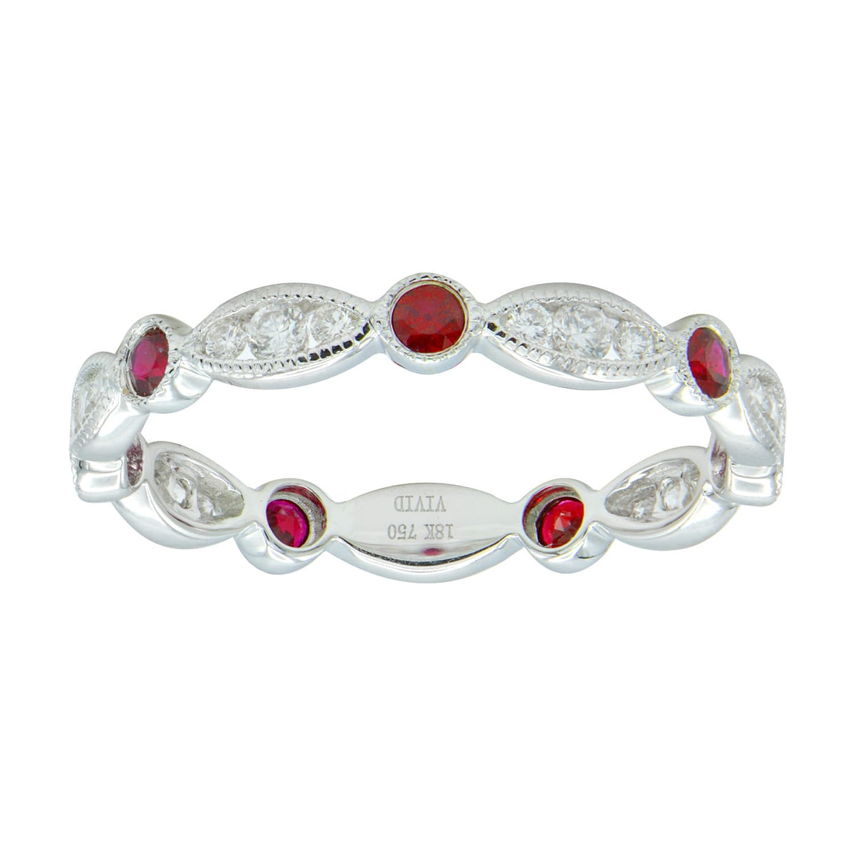 18K White Gold Ruby Ring, 0.3ct