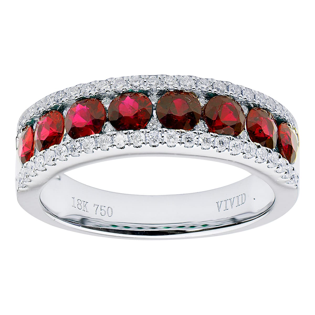 18K White Gold Ruby Ring, 1.36ct