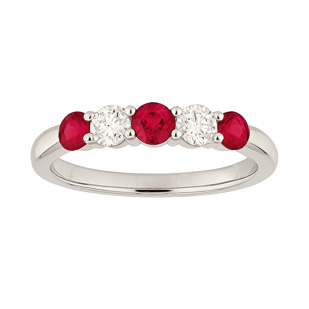 18K White Gold Ruby Ring, 0.69ct