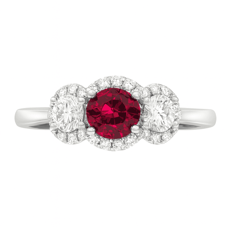RR056891 - 18KW/3.7G 1RUBY-0.48CT 2RD-0.38CT 26RD-0.12CT